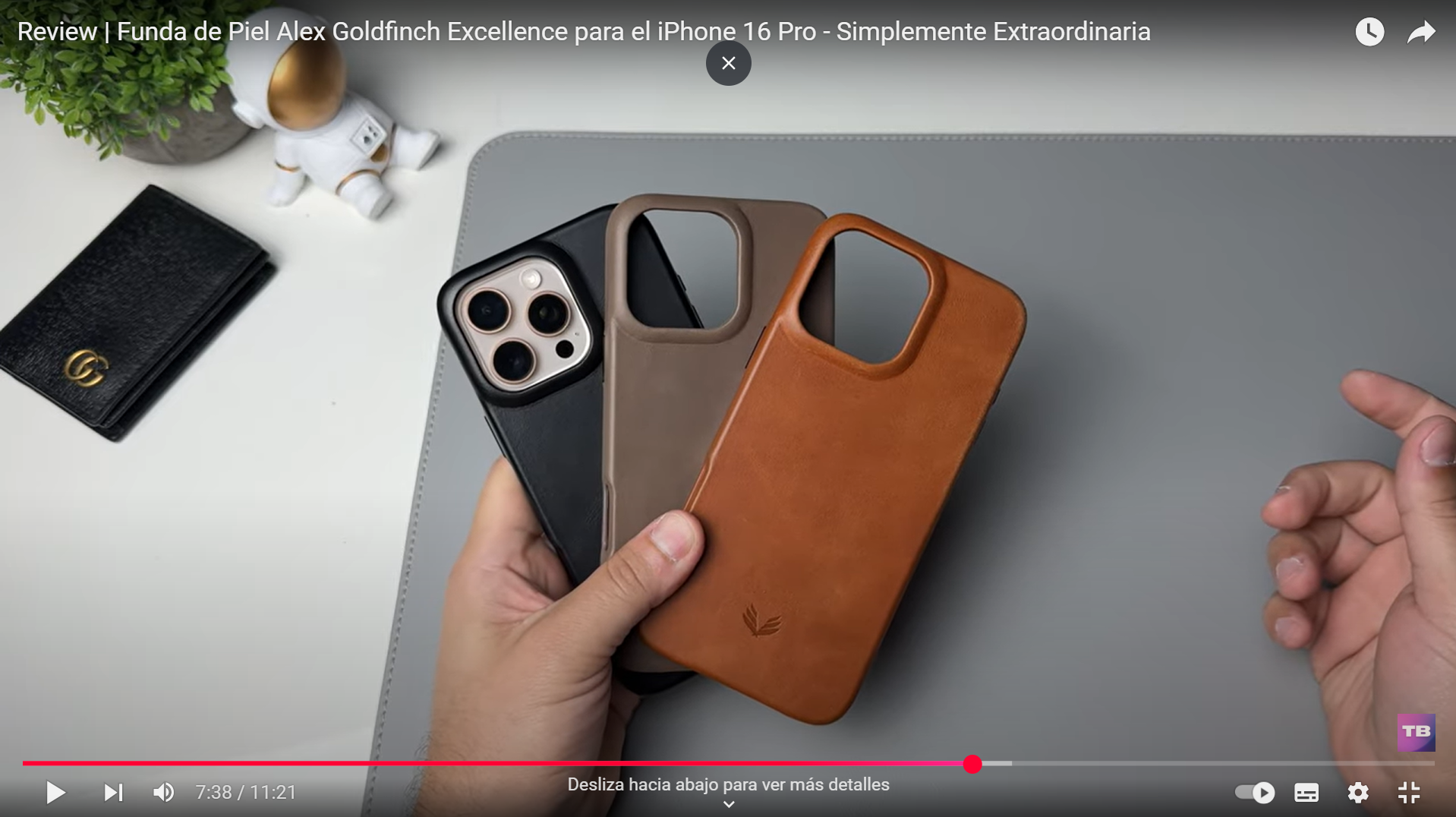 Cargar video: Review fundas de cuero Alex Goldfinch iphone 16 pro max